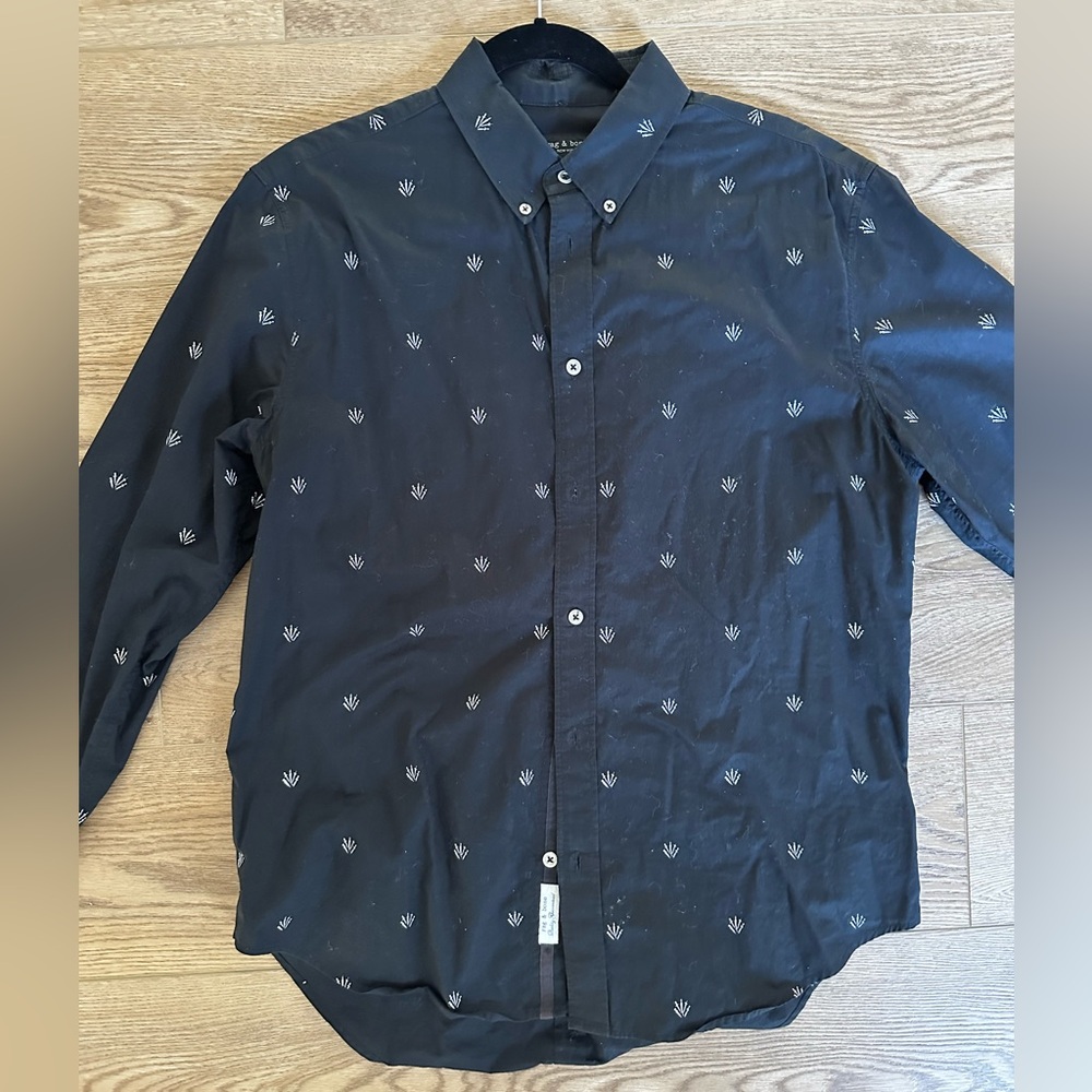 Rag & bone fit 2 casual button down shirt (shortened sleeves)